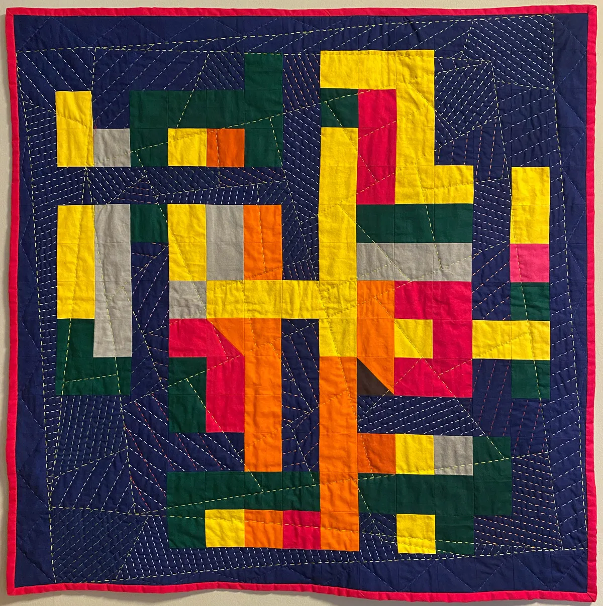 Textile work 'Quilted Abstraction' from the New Folk series
